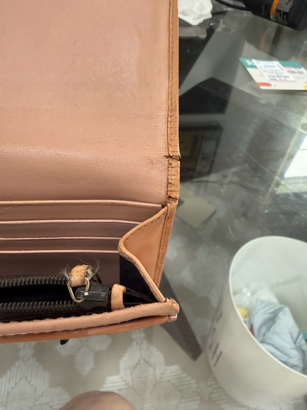 Gucci Tan Monogram Continental Wallet - Picture 9 of 11